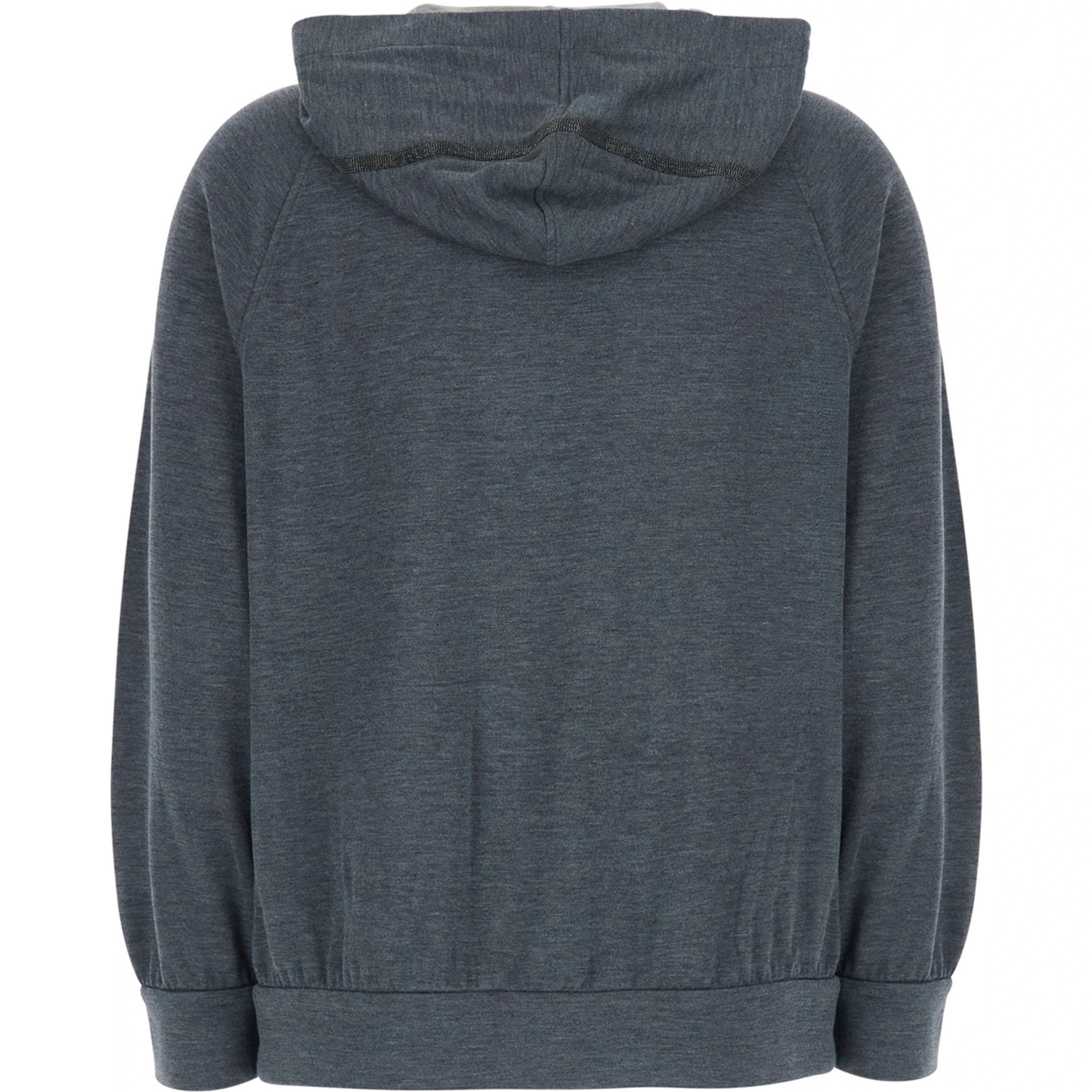 Gray Hooded Sweatshirt in Blend Cotton for Women