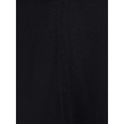 Black V-Neck Top in Silk for Women