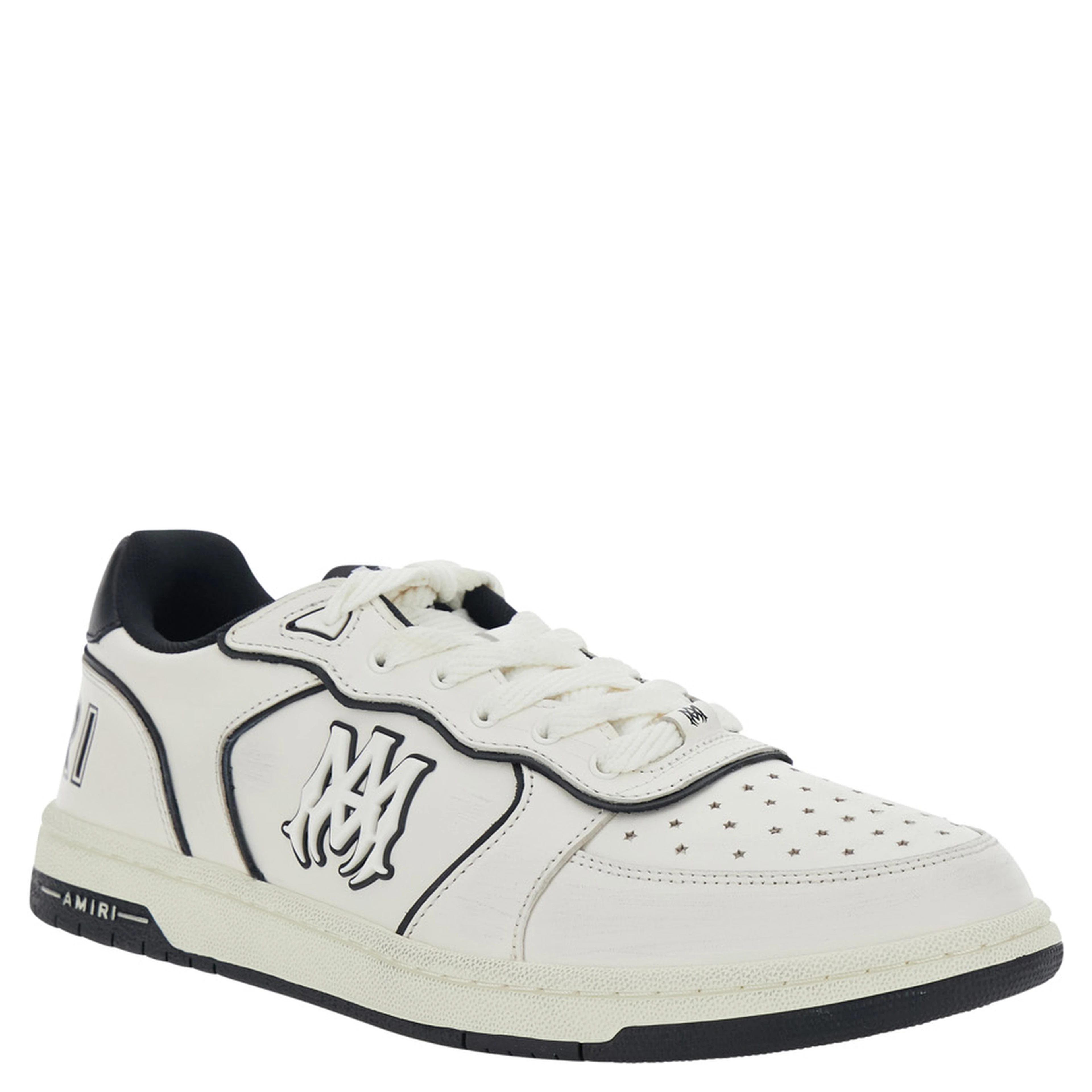 NEWPORT White Sneakers Low Top with Logo Patch on the Side and Contrasting Heel with Leather Logo Lettering for Men
