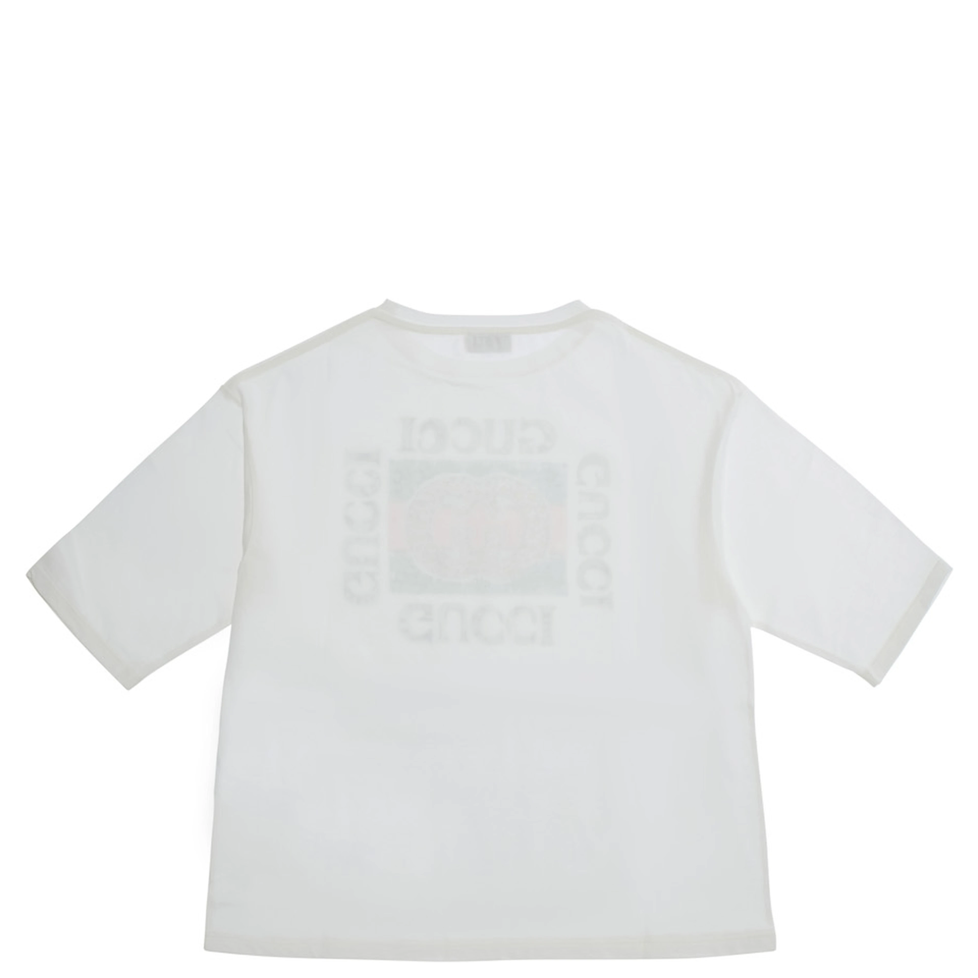 White T-shirt with maxi logo print on the front in cotton Girl