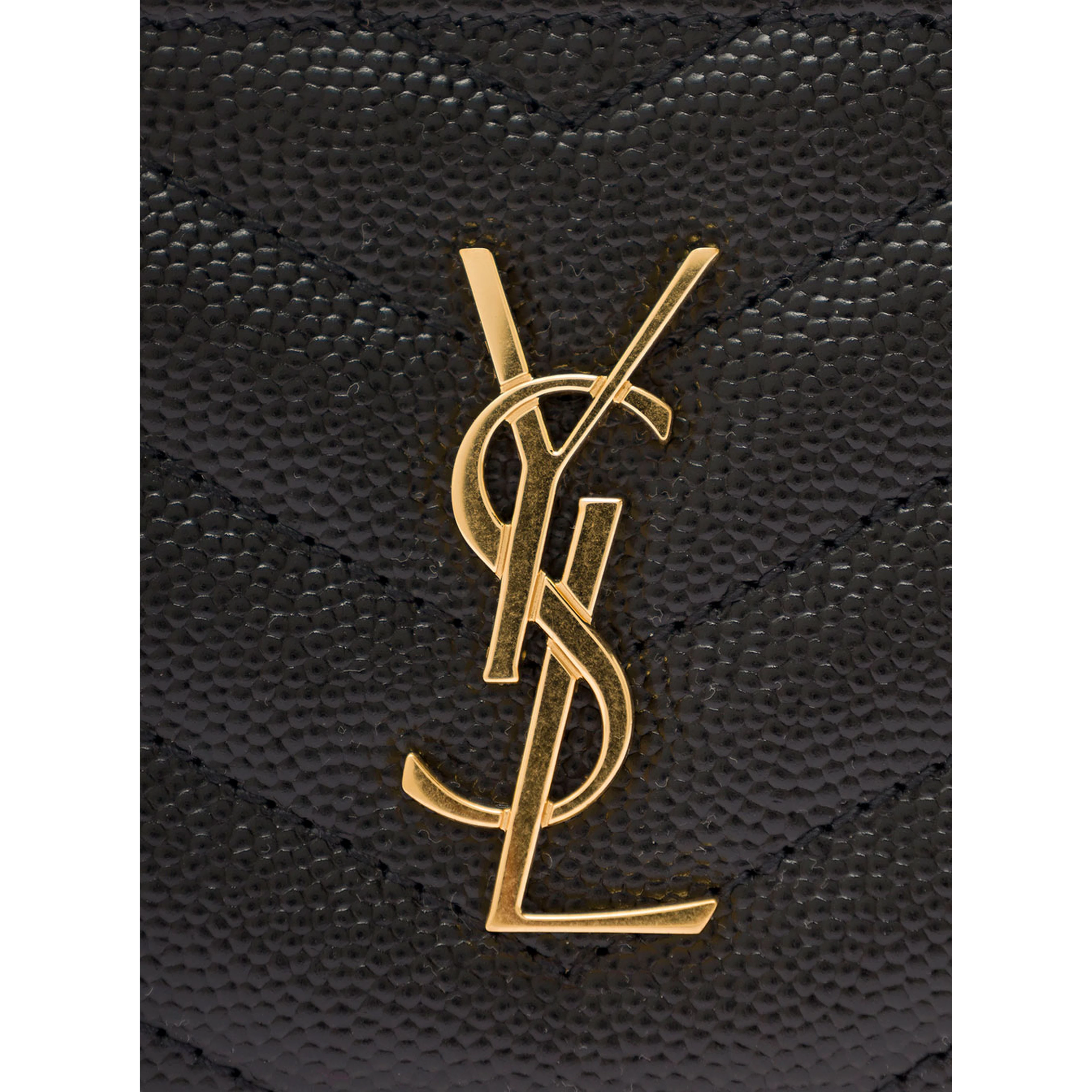 Card holder Cassandre with Zip and Crocodile-embossed Leather Logo Black Woman