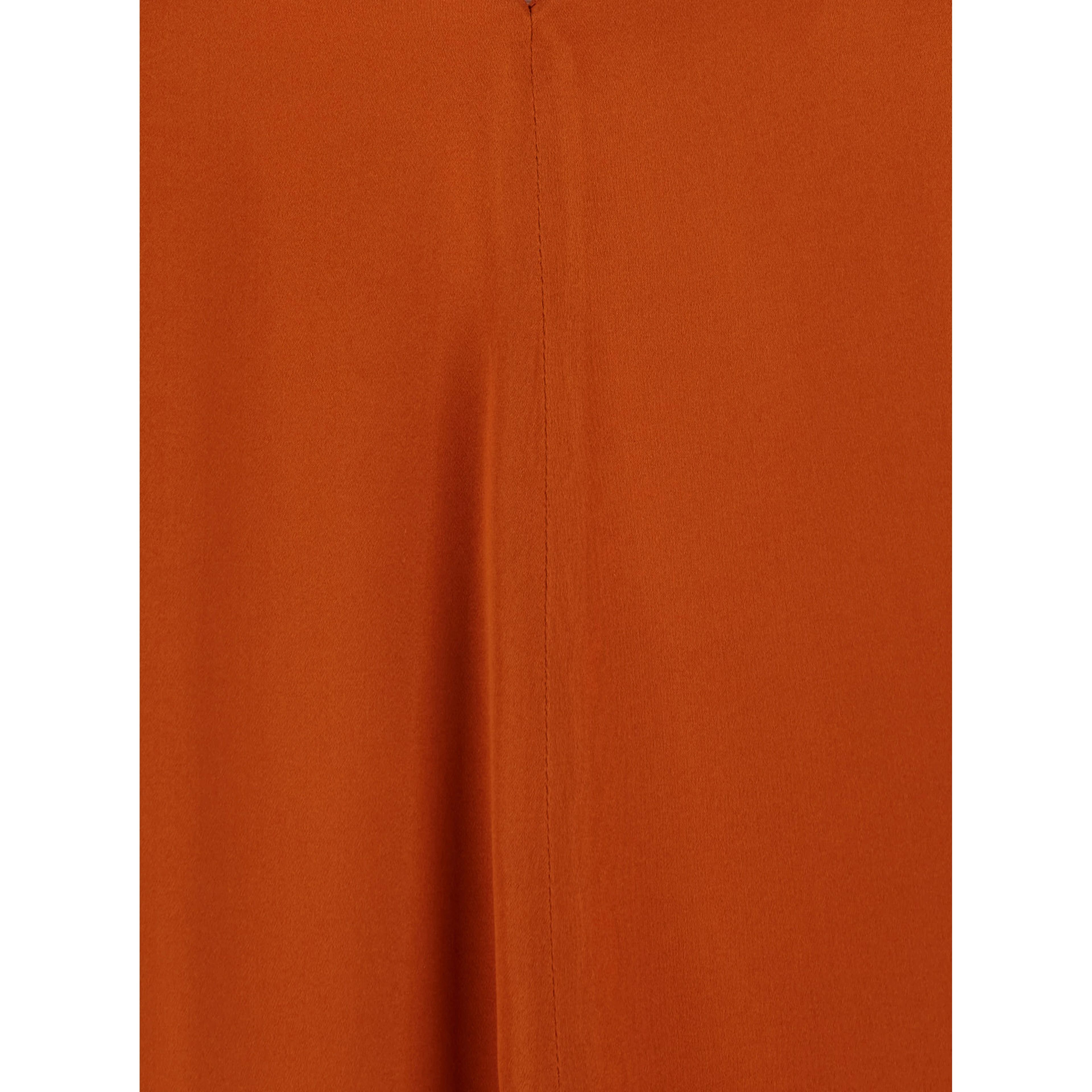 Orange V-Neck Top in Silk for Women
