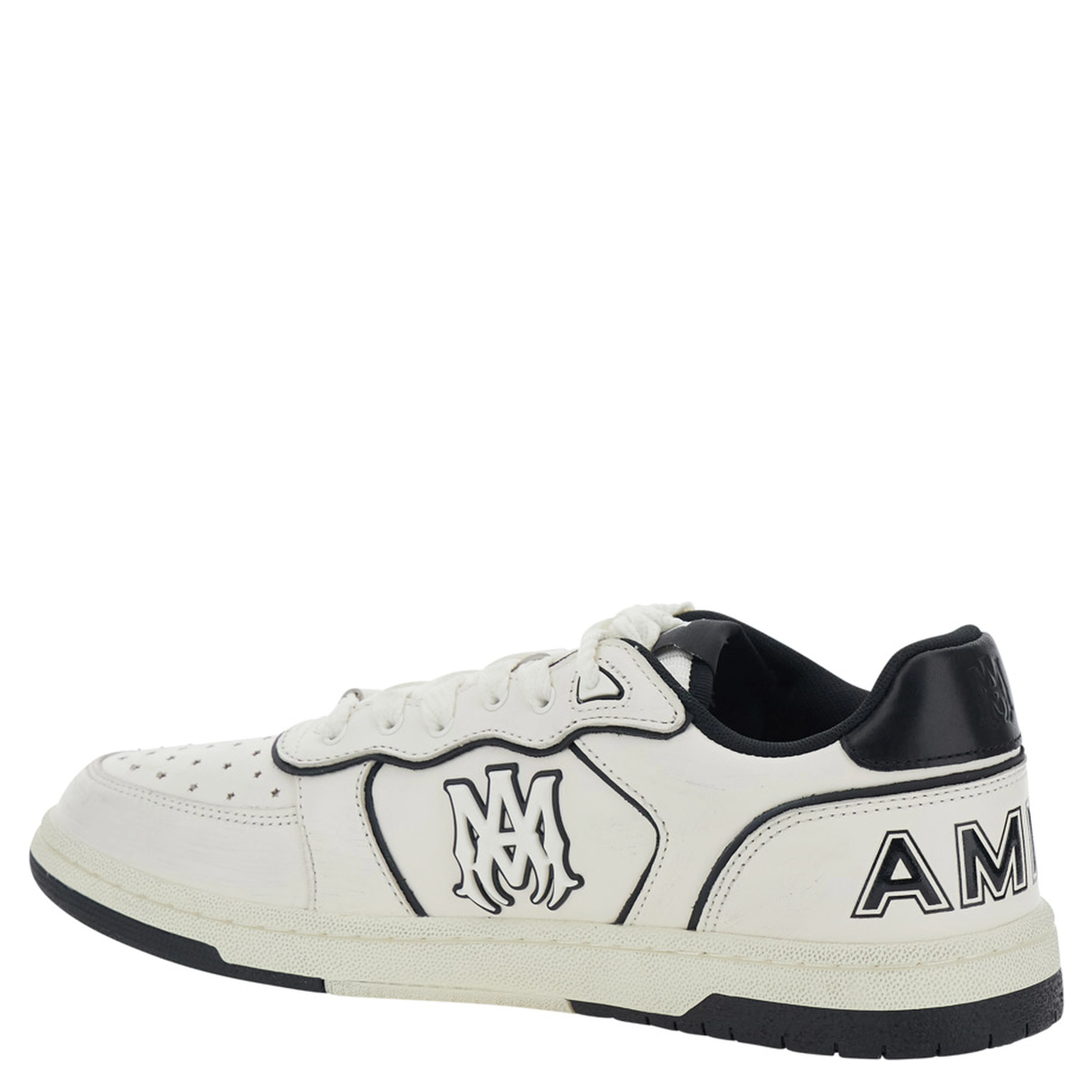 NEWPORT White Sneakers Low Top with Logo Patch on the Side and Contrasting Heel with Leather Logo Lettering for Men