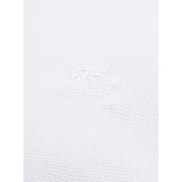 White Long Sleeve Shirt with Tone-on-Tone Embroidery in Stretch Cotton for Men