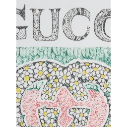 White T-shirt with maxi logo print on the front in cotton Girl