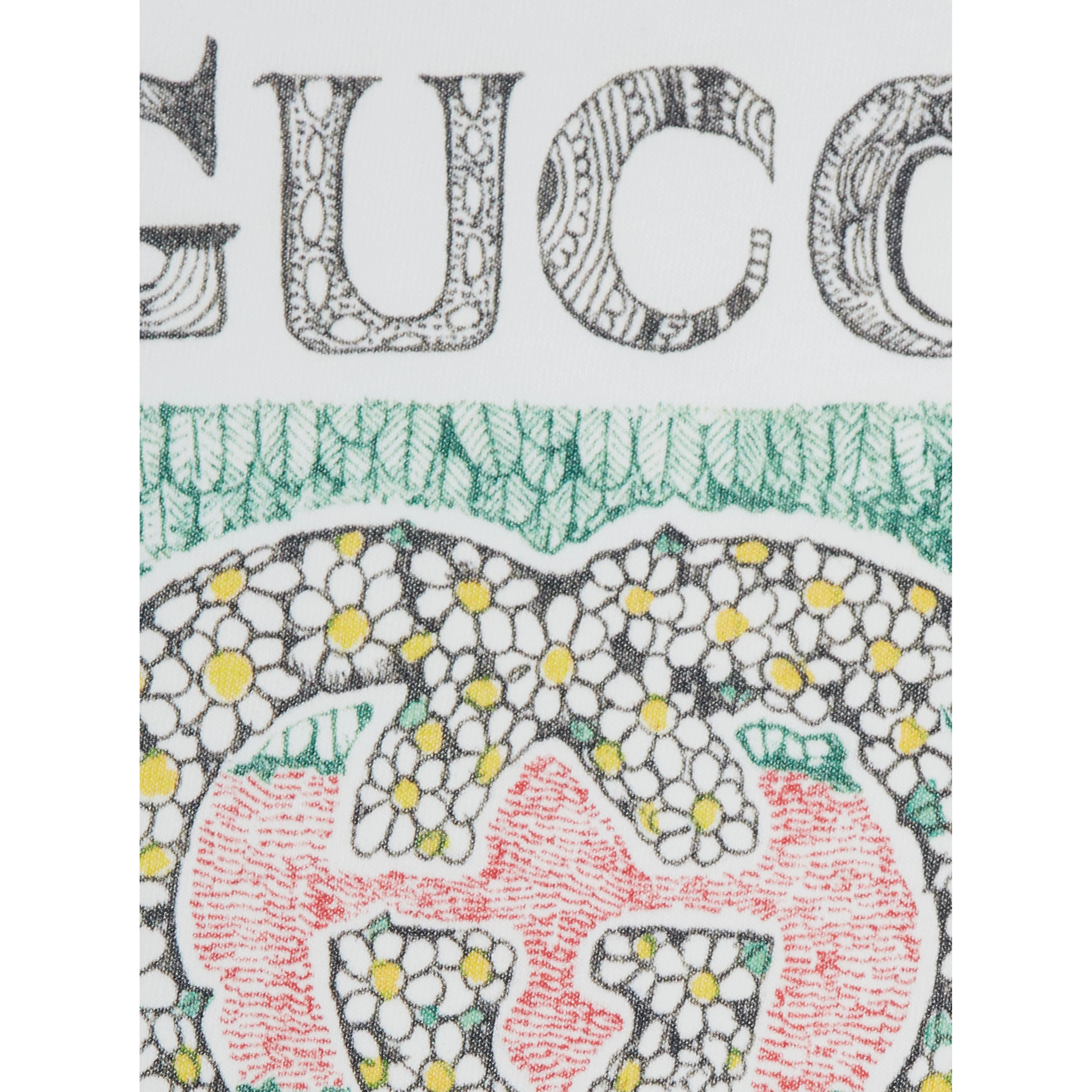 White T-shirt with maxi logo print on the front in cotton Girl