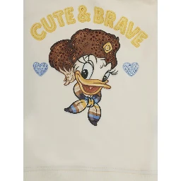 Hooded Sweatshirt with Logo Print on the Front in White Women