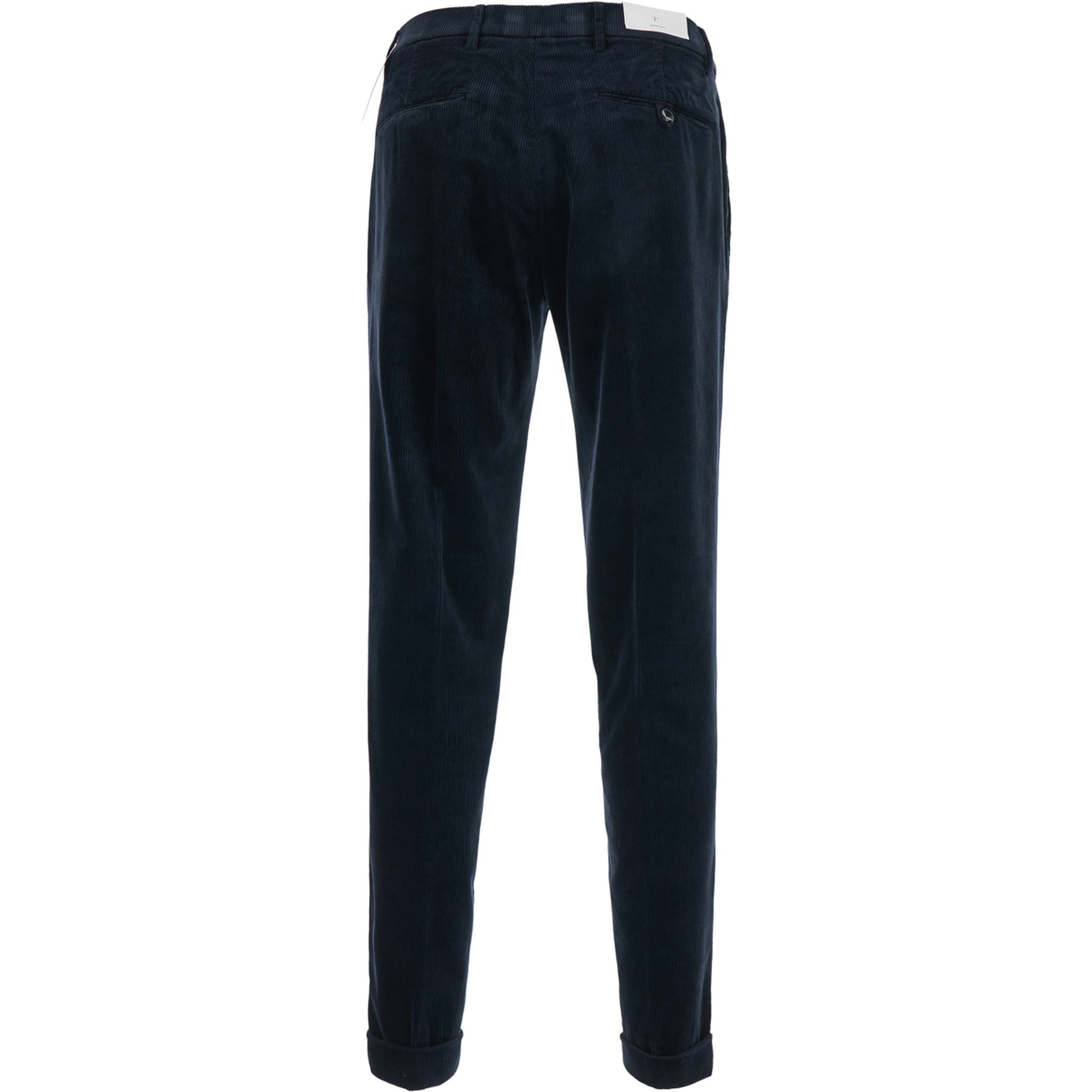Blue Pants with Pleat Details and Side Pockets for Men