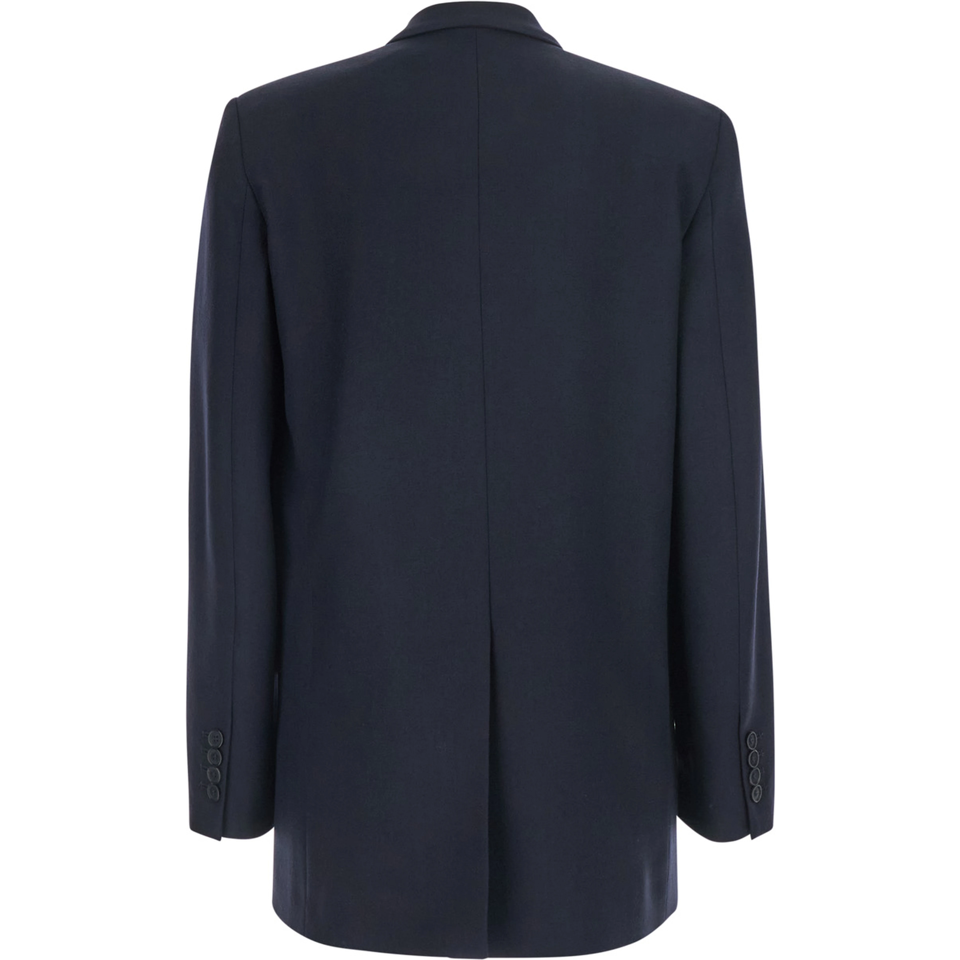 Double-breasted Jacket with Elegant Details in Blue for Women
