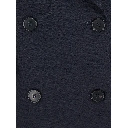 Double-breasted Jacket with Elegant Details in Blue for Women