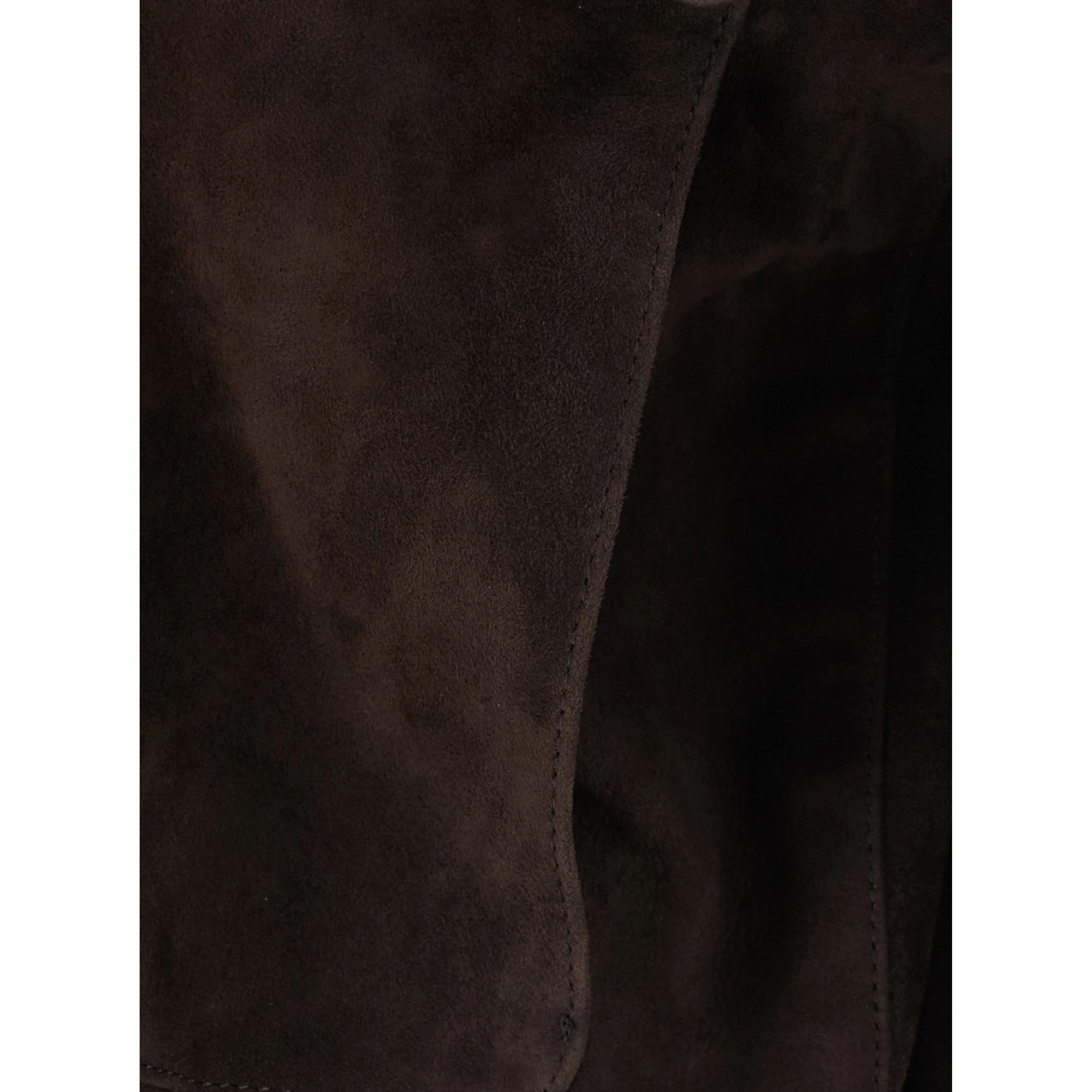 Quincy Brown Jacket with button high neck in suede for women