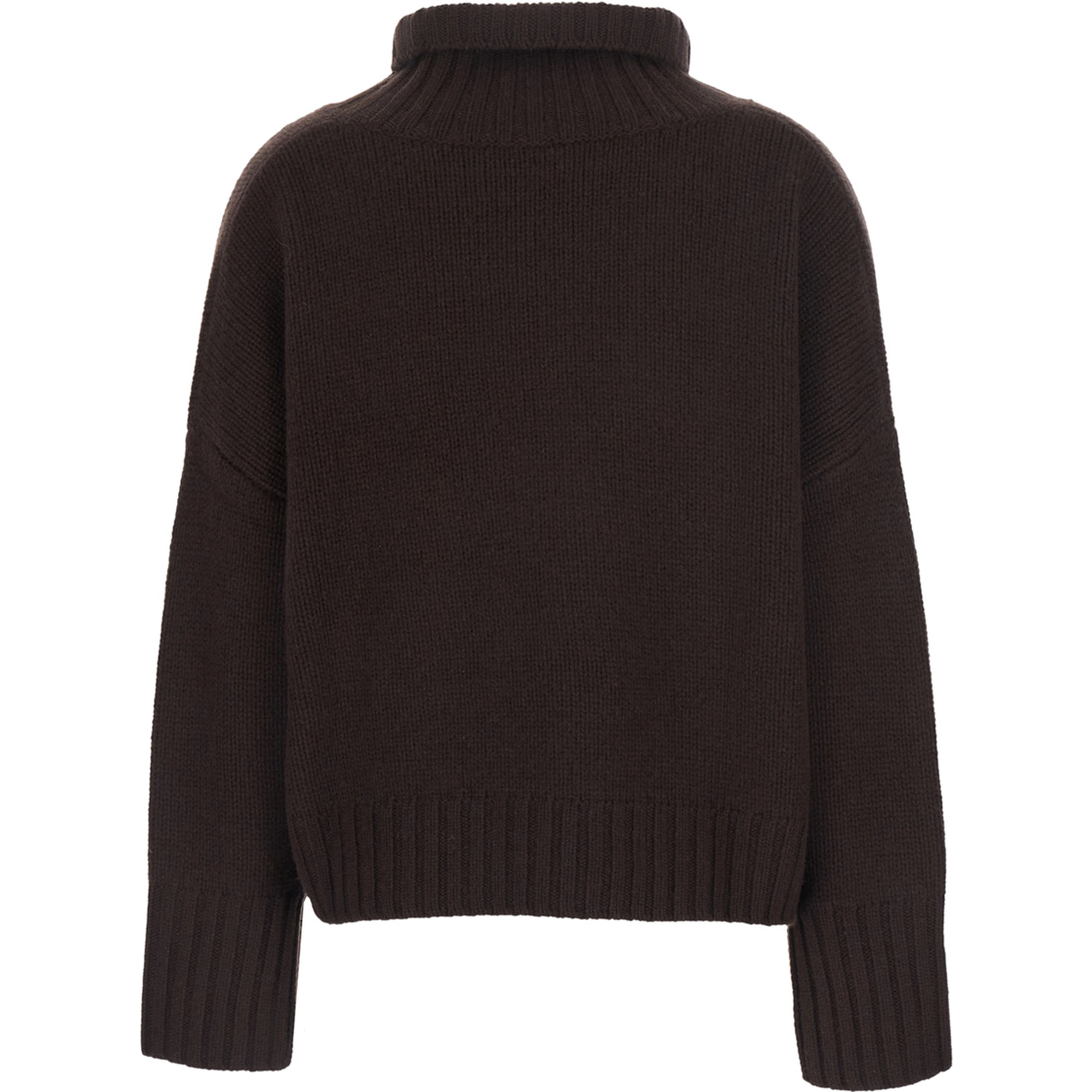 Sweater GIRLFRINDED TURTLENECK with high collar and long sleeves in brown cashmere women