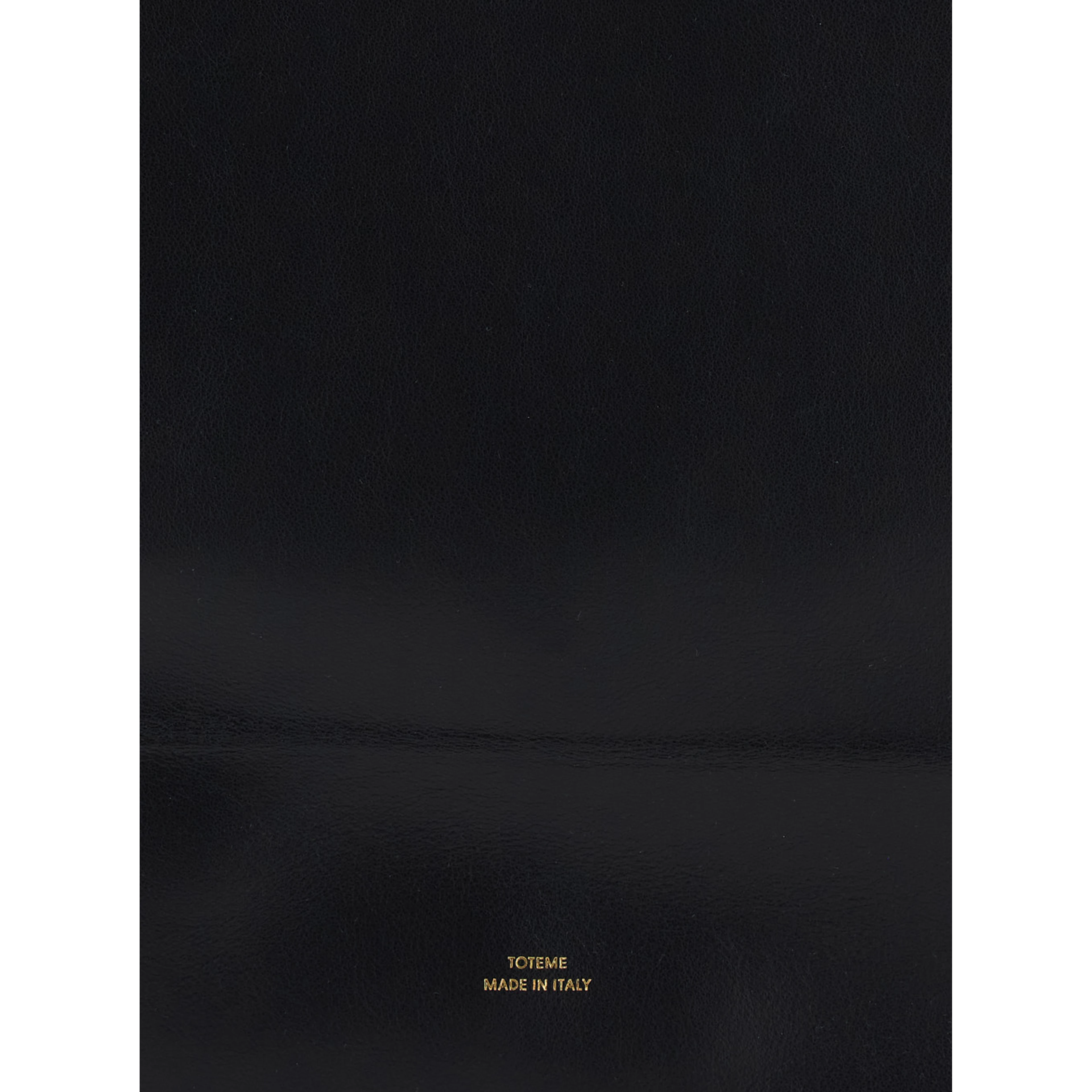 Roam black Shopper with double handles and embossed logo in leather for women