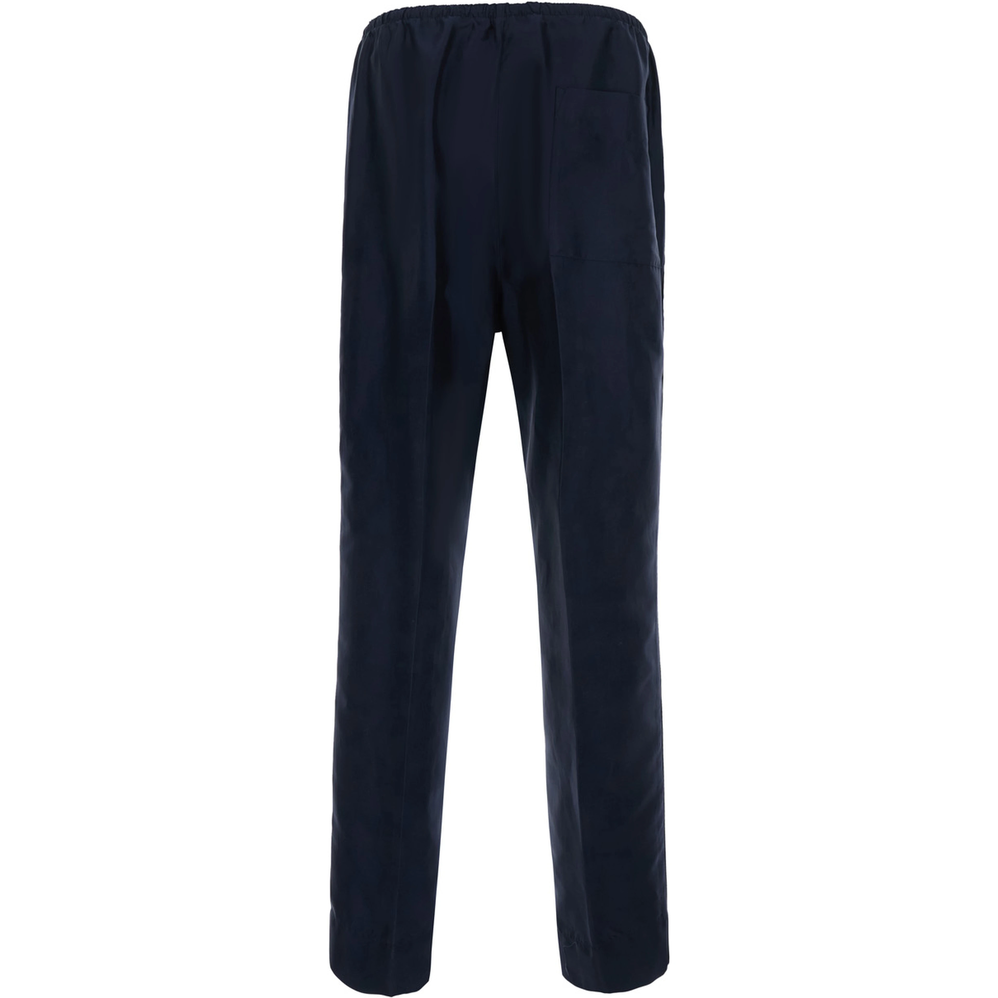 blue Pants with elastic waistband and drawstring in Cotton and Silk men