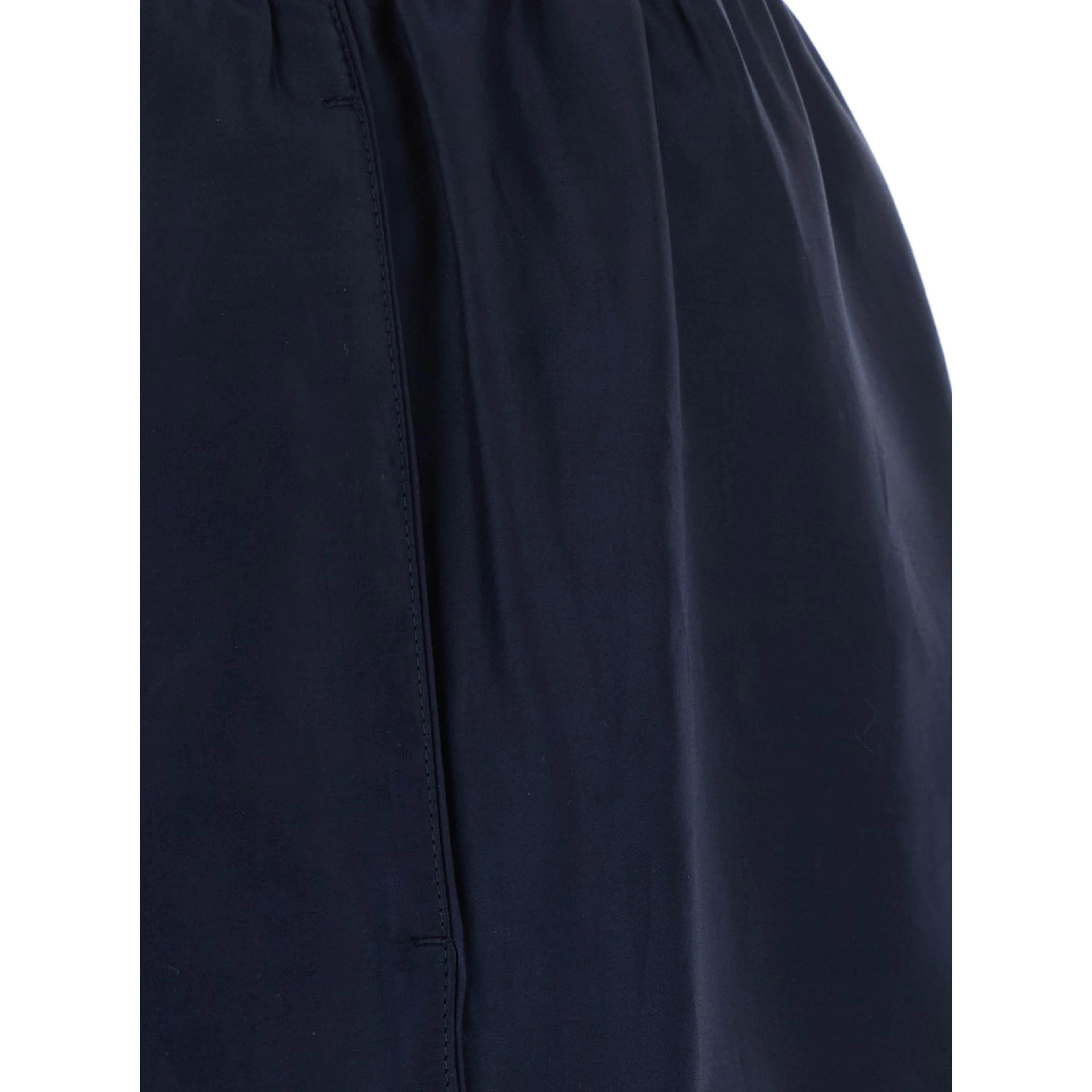 blue Pants with elastic waistband and drawstring in Cotton and Silk men