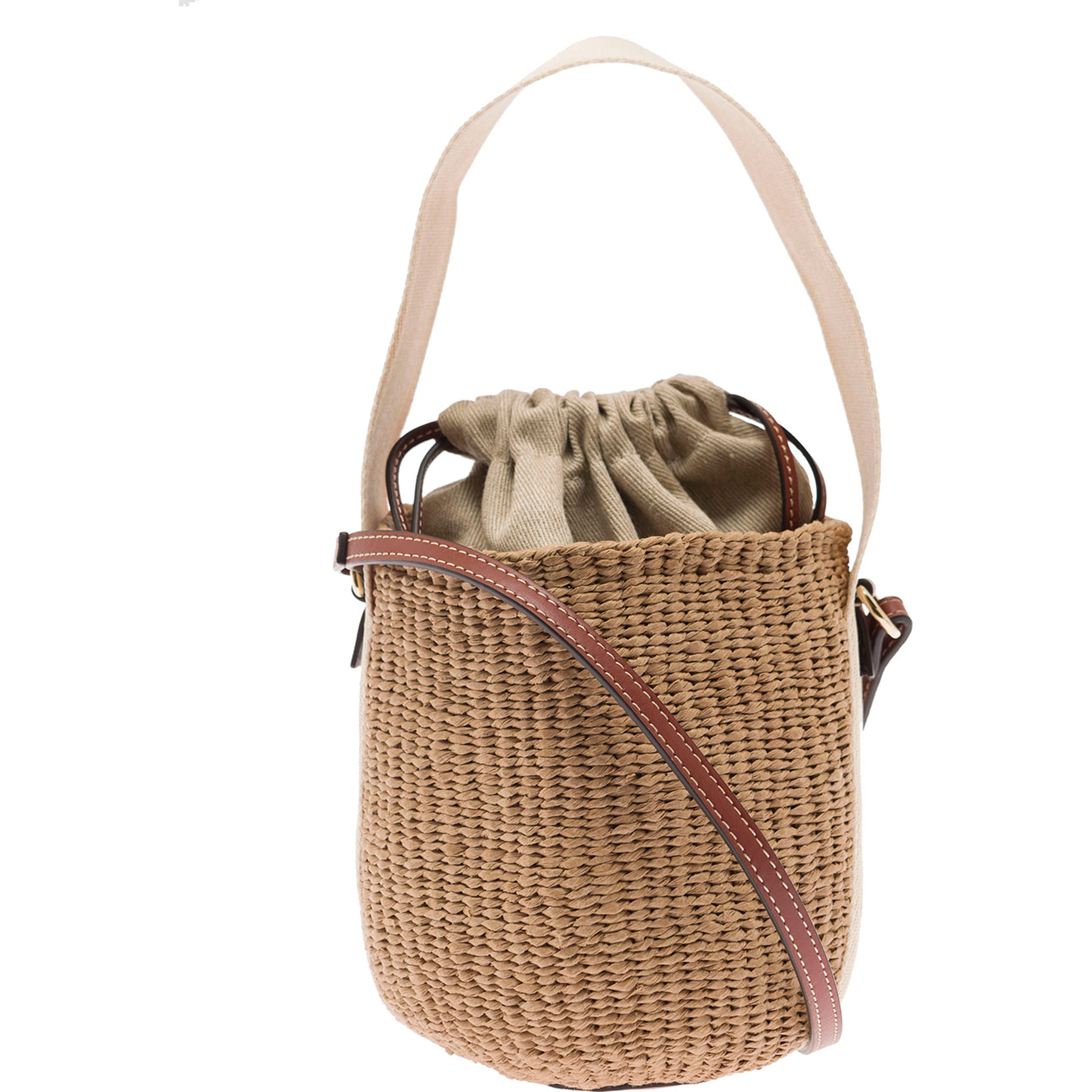 Beige Raffia Woody Small Handbag