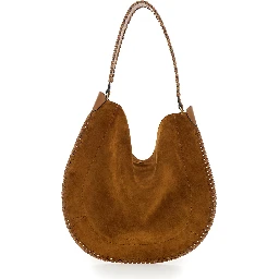 Crossbody bag Oskan Hobo with Removable Pouch in Brown Suede for Women