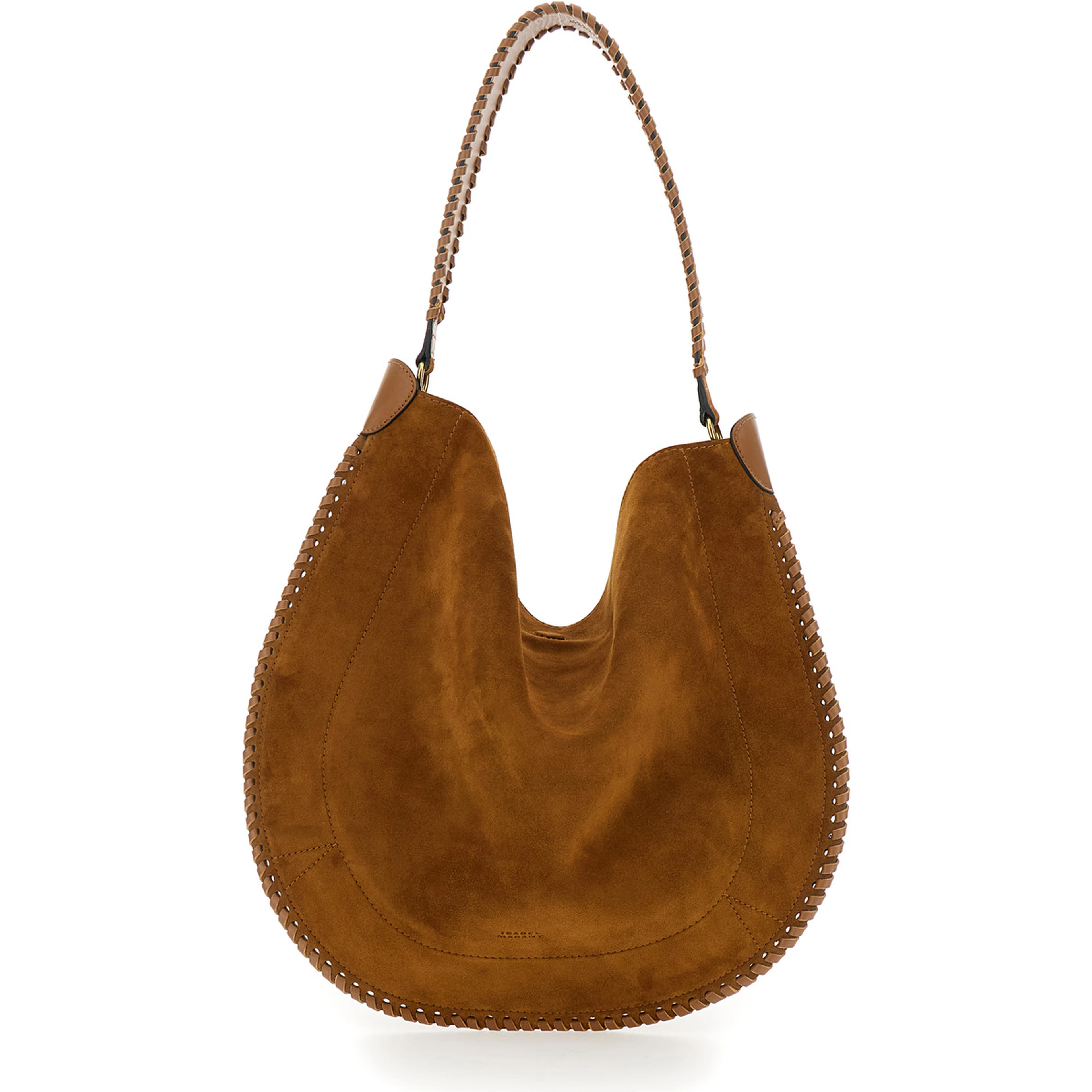 Crossbody bag Oskan Hobo with Removable Pouch in Brown Suede for Women