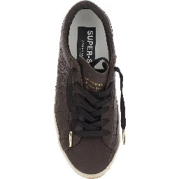 Superstar Brown Sneakers with star patch on the side and logo lettering on the heel in leather for women