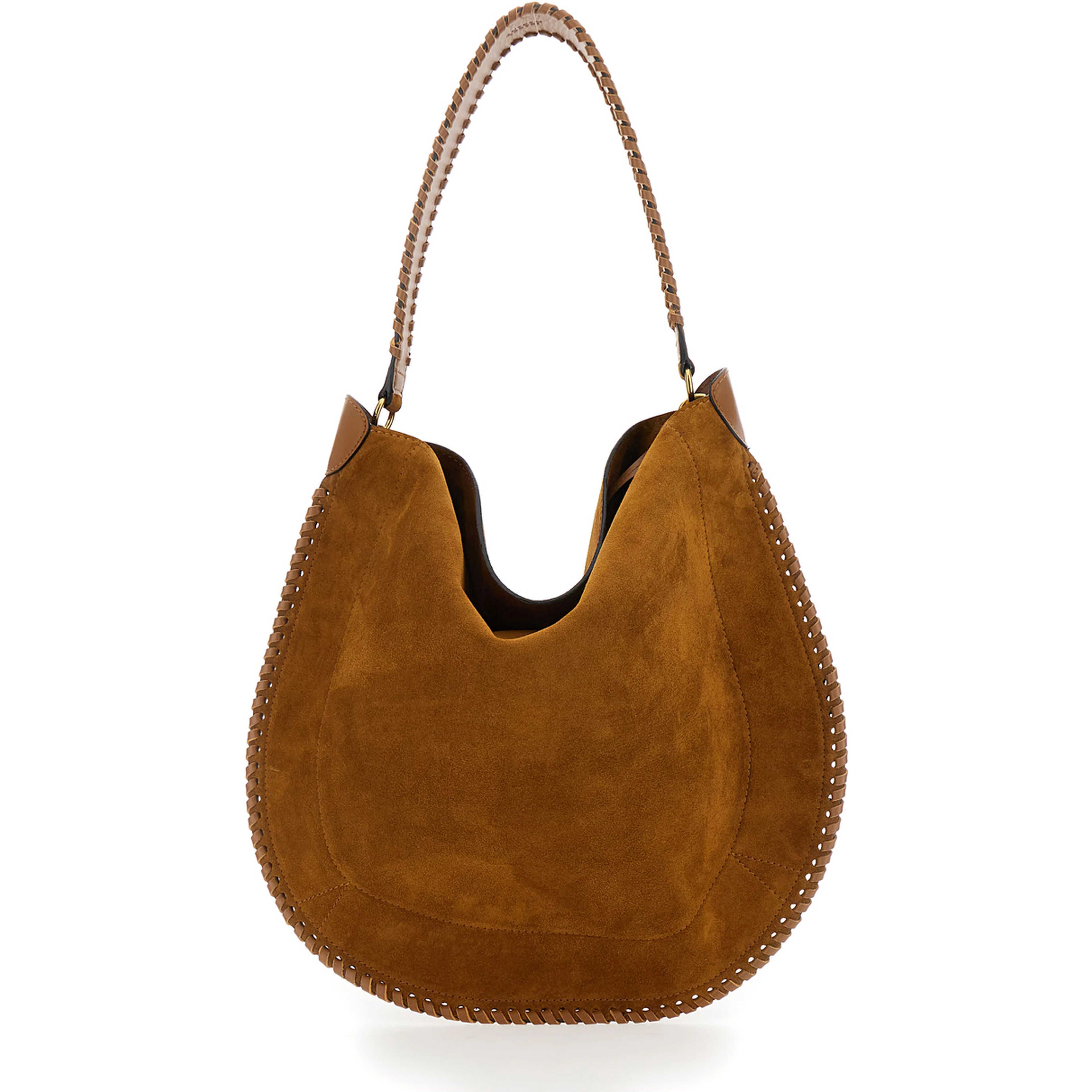 Crossbody bag Oskan Hobo with Removable Pouch in Brown Suede for Women