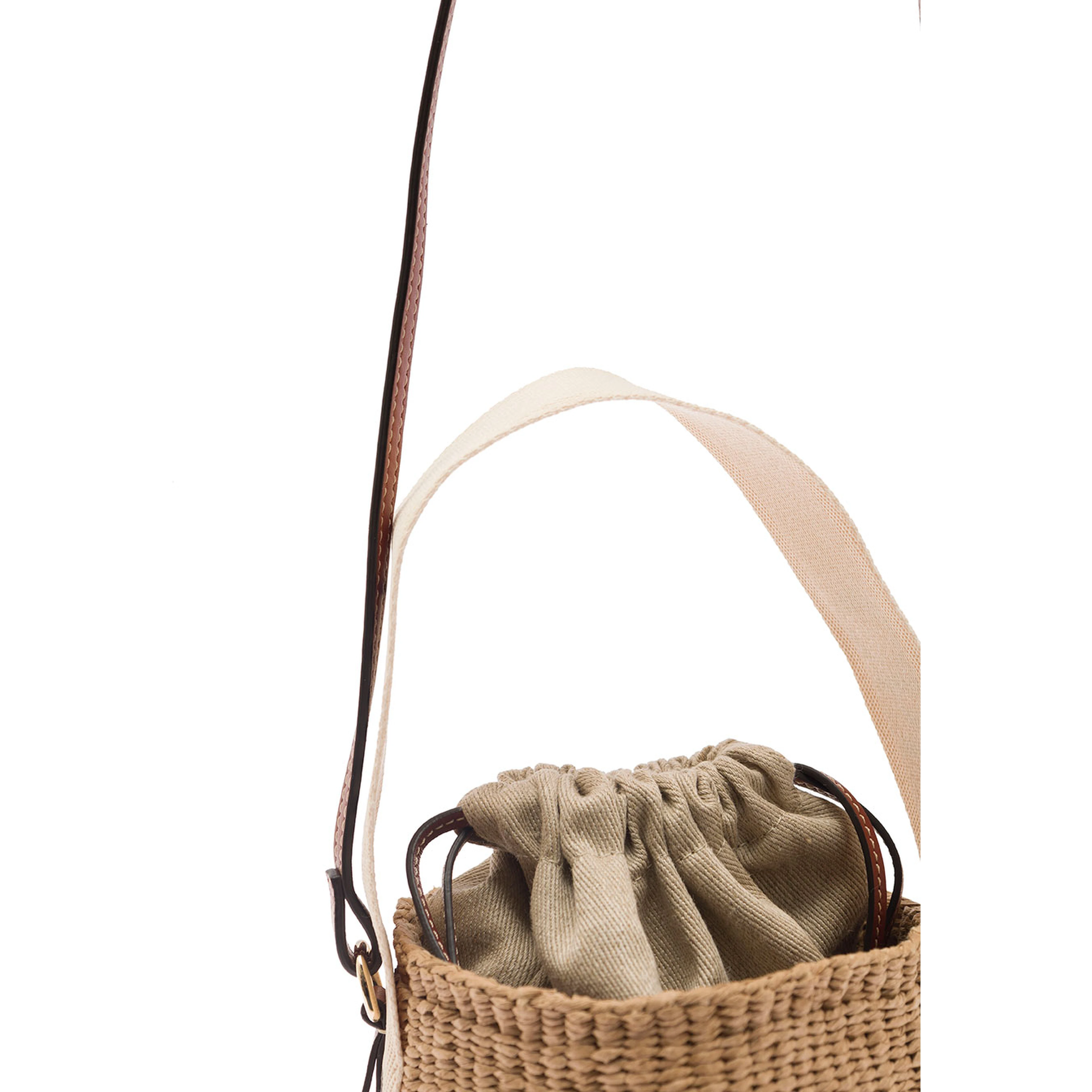 Beige Raffia Woody Small Handbag