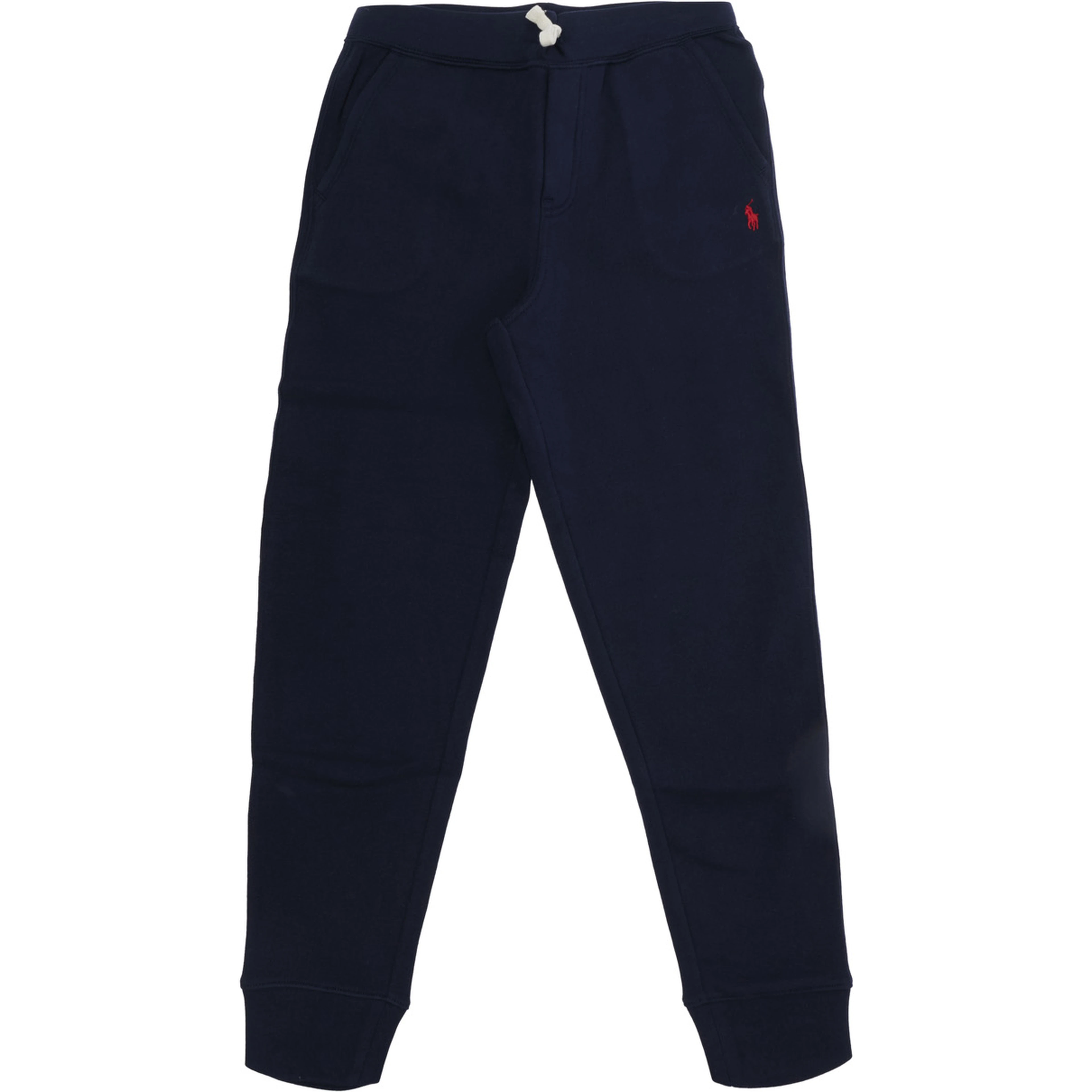 Blue Pants with Elastic Waist and Pony Logo on the Front in Cotton Boy