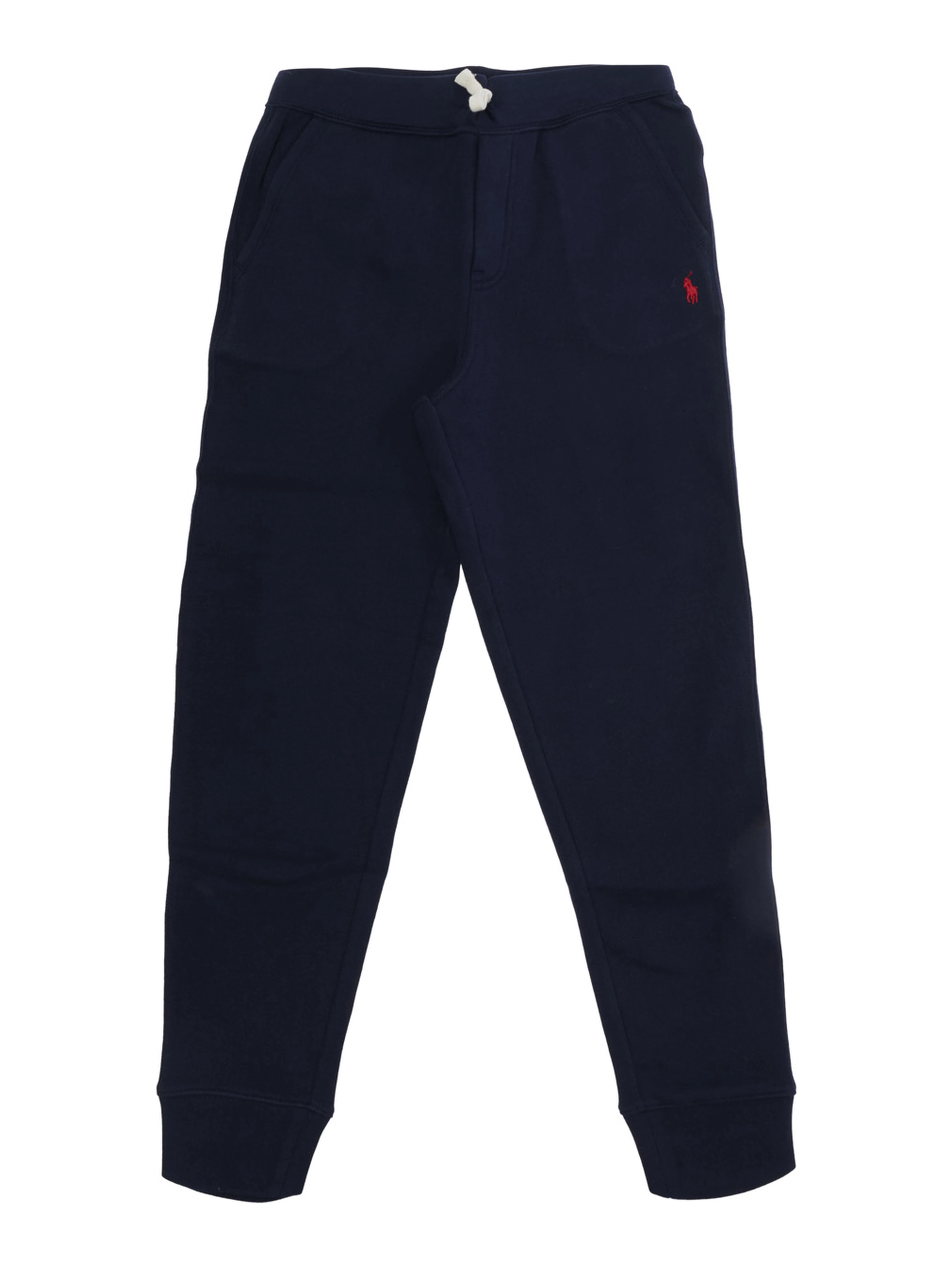 Blue Pants with Elastic Waist and Pony Logo on the Front in Cotton Boy