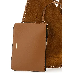 Crossbody bag Oskan Hobo with Removable Pouch in Brown Suede for Women