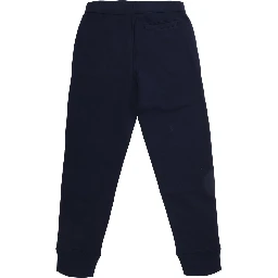 Blue Pants with Elastic Waist and Pony Logo on the Front in Cotton Boy