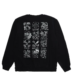 Black sweatshirt with logo on the front and back in cotton boy