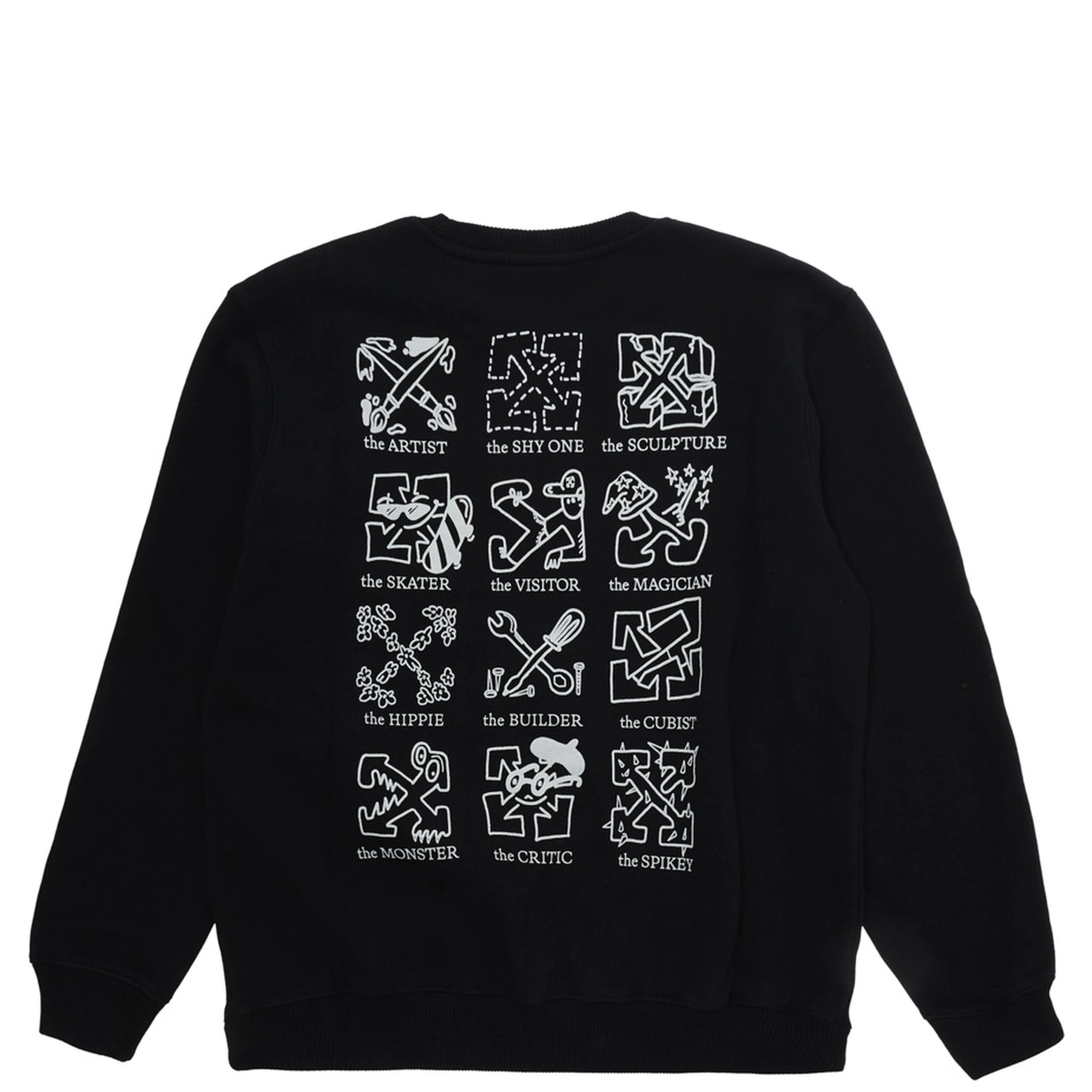 Black sweatshirt with logo on the front and back in cotton boy