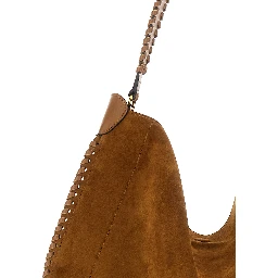 Crossbody bag Oskan Hobo with Removable Pouch in Brown Suede for Women