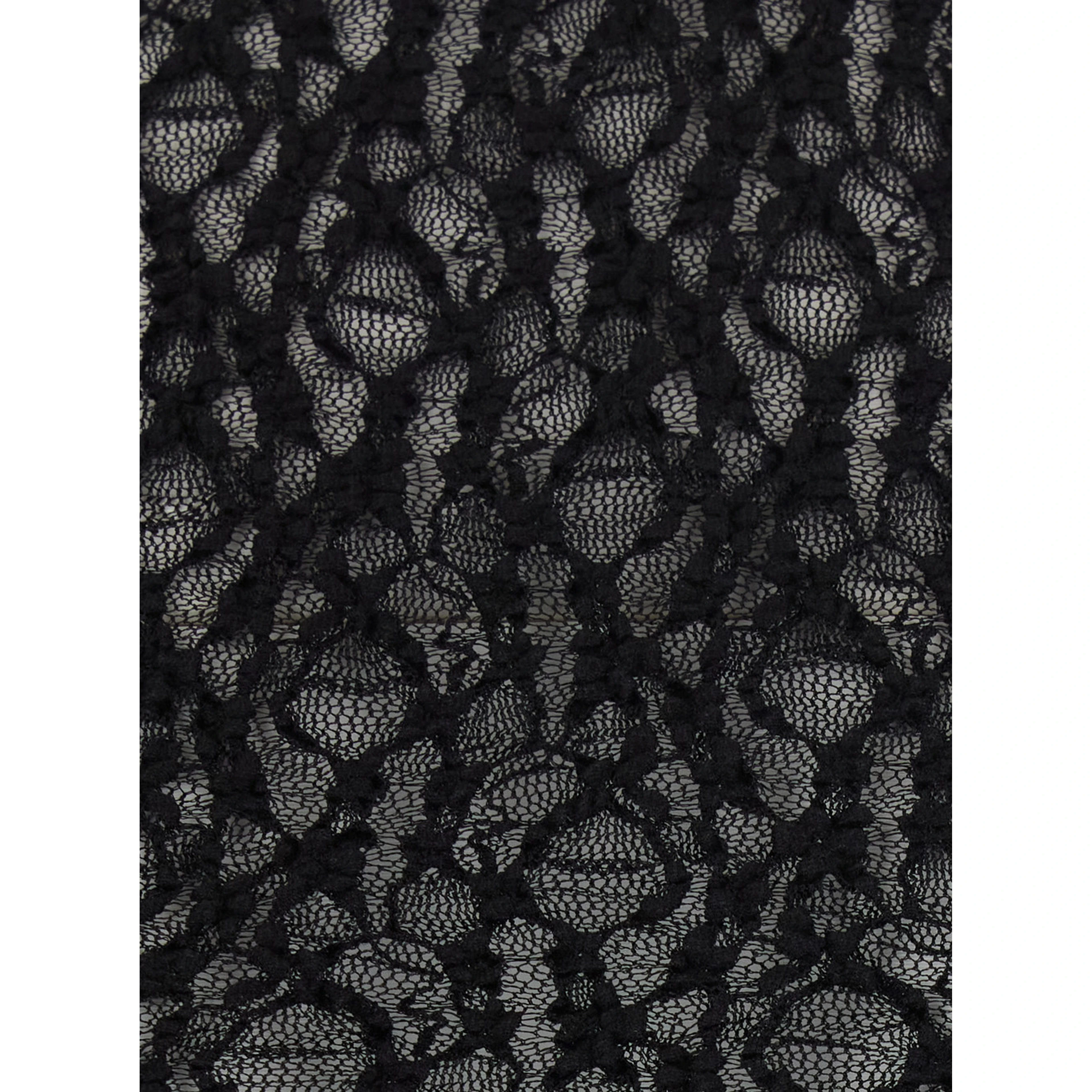 Brany black top with all-over lace trim in cotton blend for women