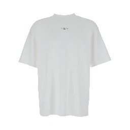 T-Shirt Le T-Shirt Slogan Classique with Slogan Print on the Front in White Cotton for Men