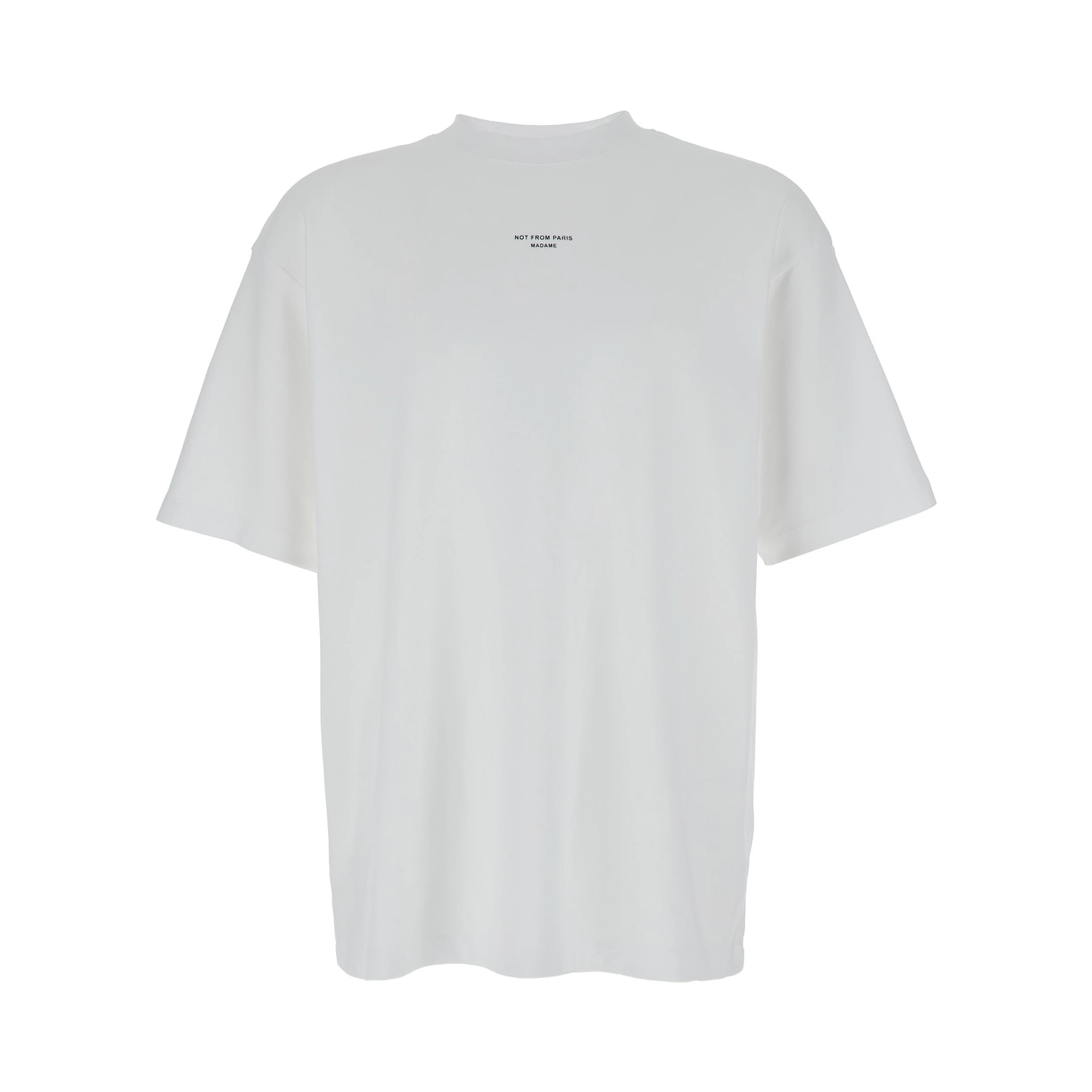 T-Shirt Le T-Shirt Slogan Classique with Slogan Print on the Front in White Cotton for Men