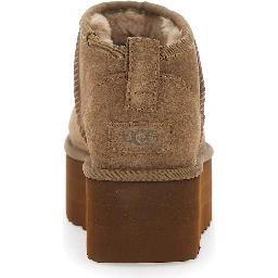 W CLASSIC ULTRA MINI PLATFORM with flat sole and leather lining Brown Woman