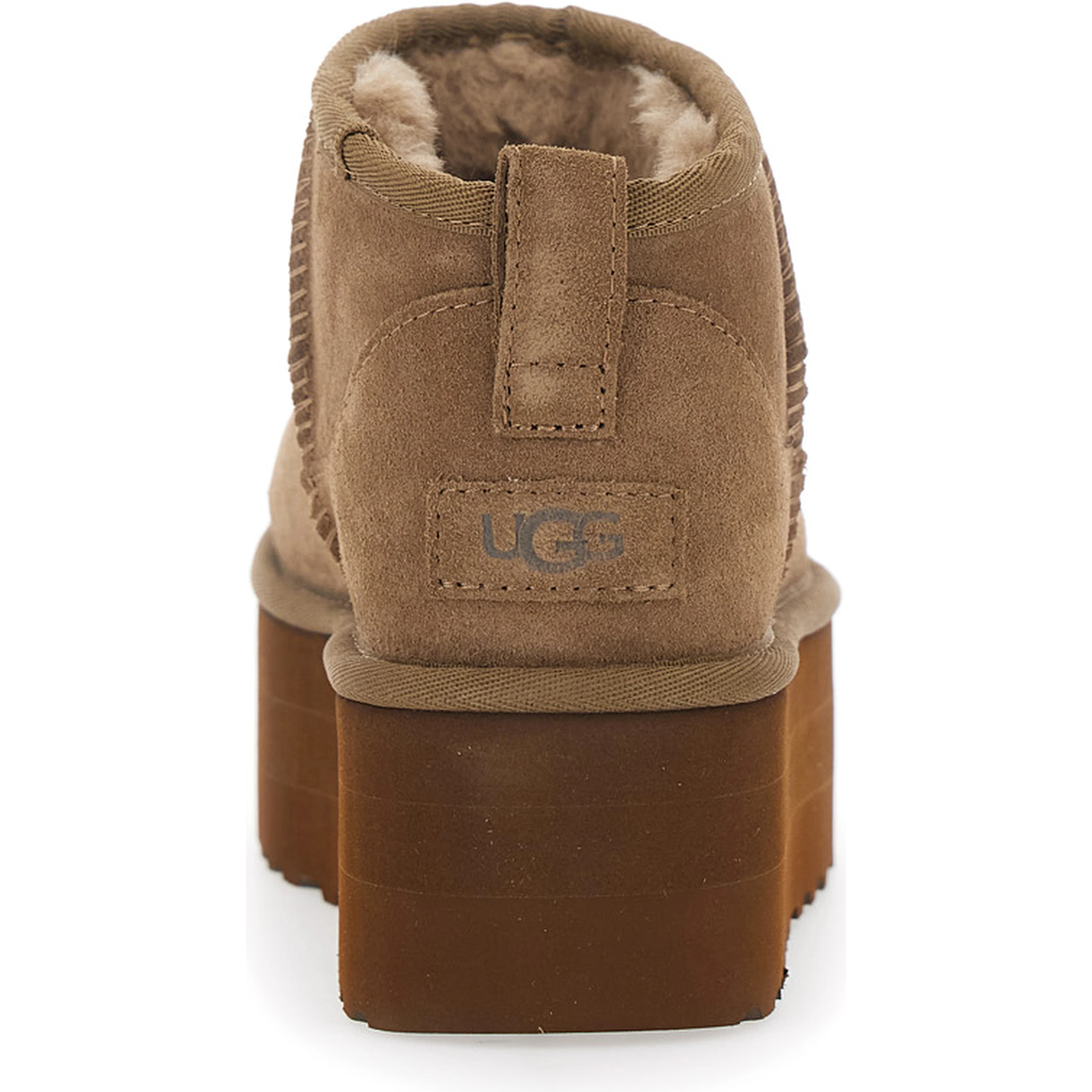 W CLASSIC ULTRA MINI PLATFORM with flat sole and leather lining Brown Woman