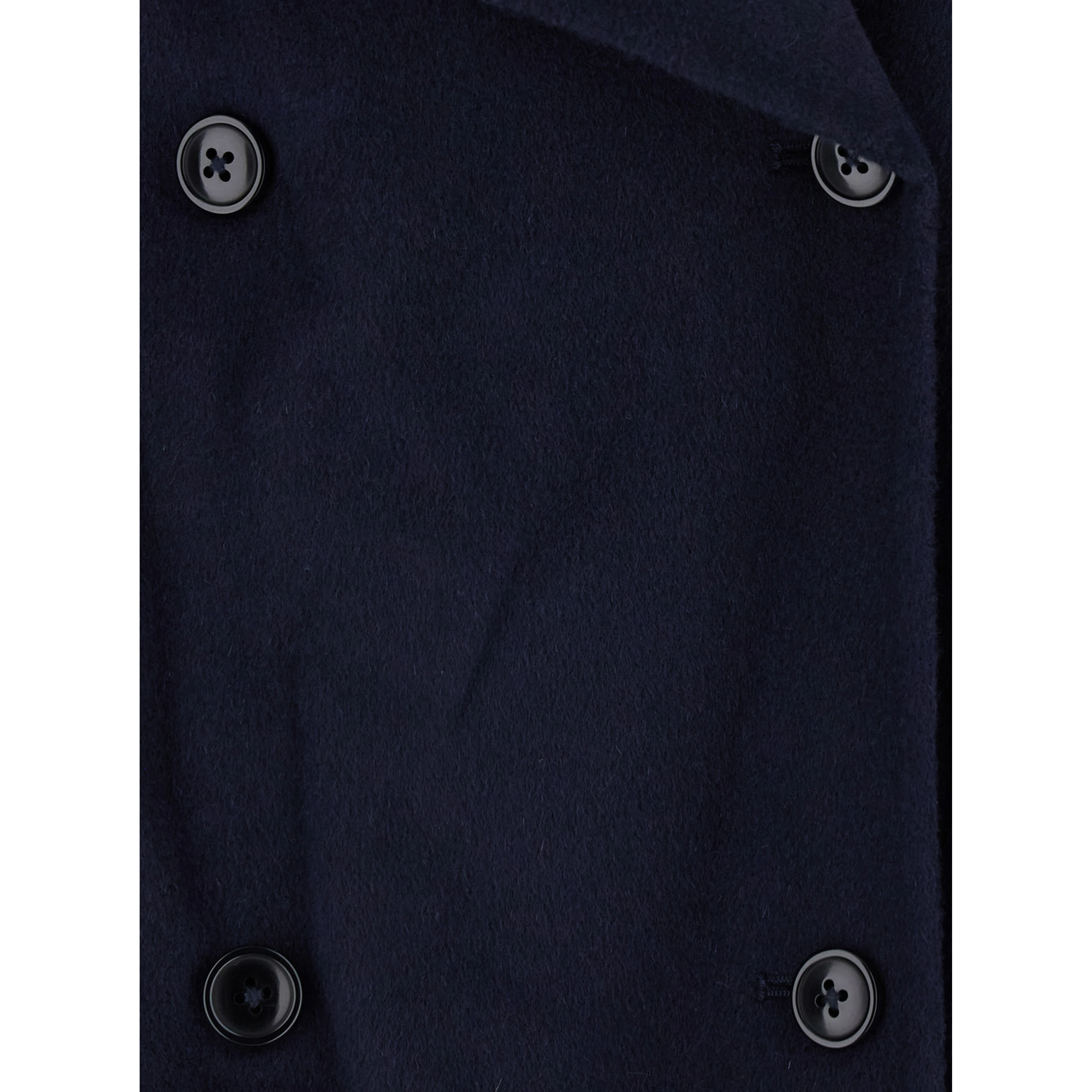 Blue Coat with oversized Notched revers and double-breasted closure in Wool and Cashmere women