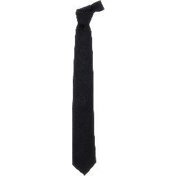 Black Tie with back knot closure in silk for men