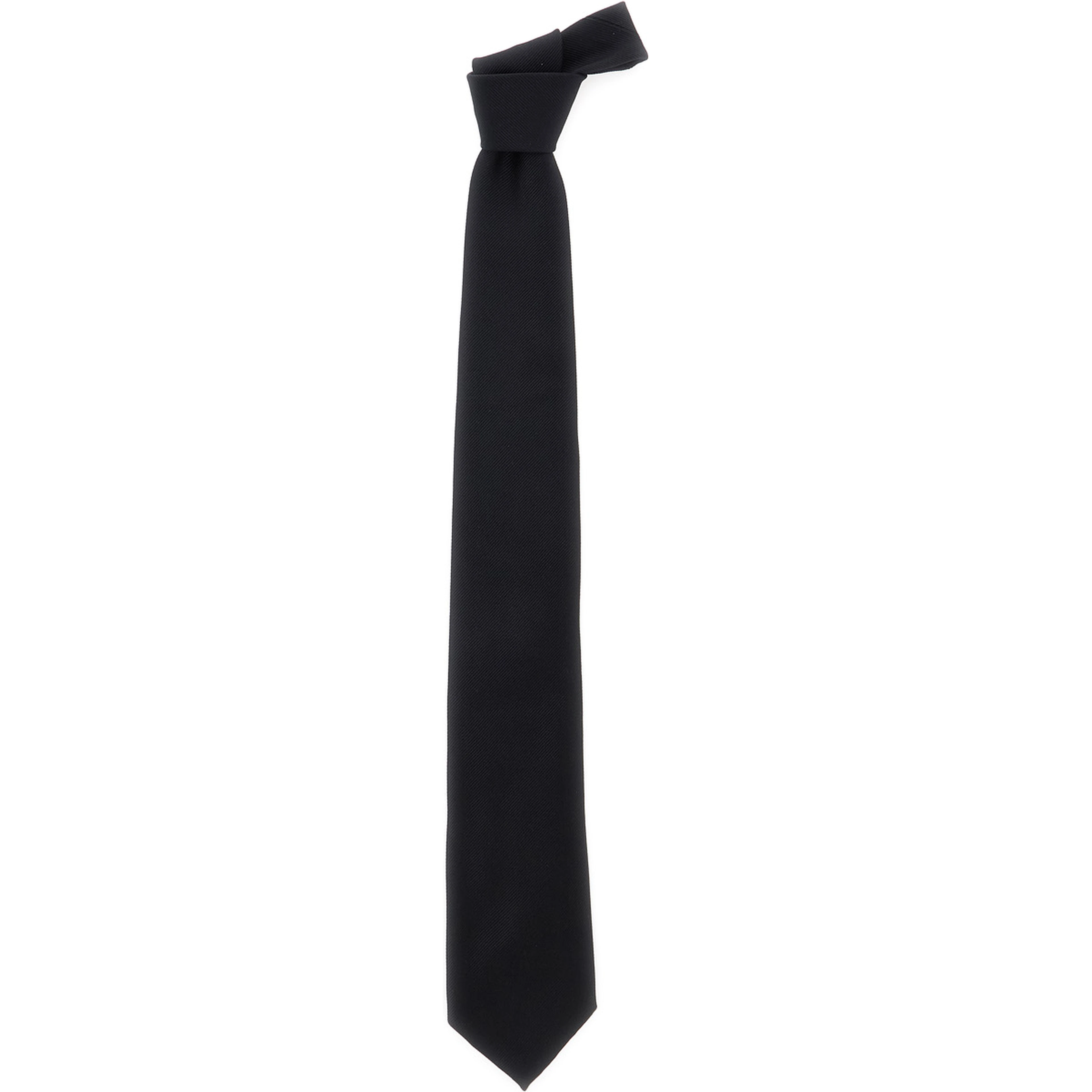 Black Tie with back knot closure in silk for men