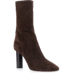 Alice Brown High-heeled ankle boots with zip closure in suede for women