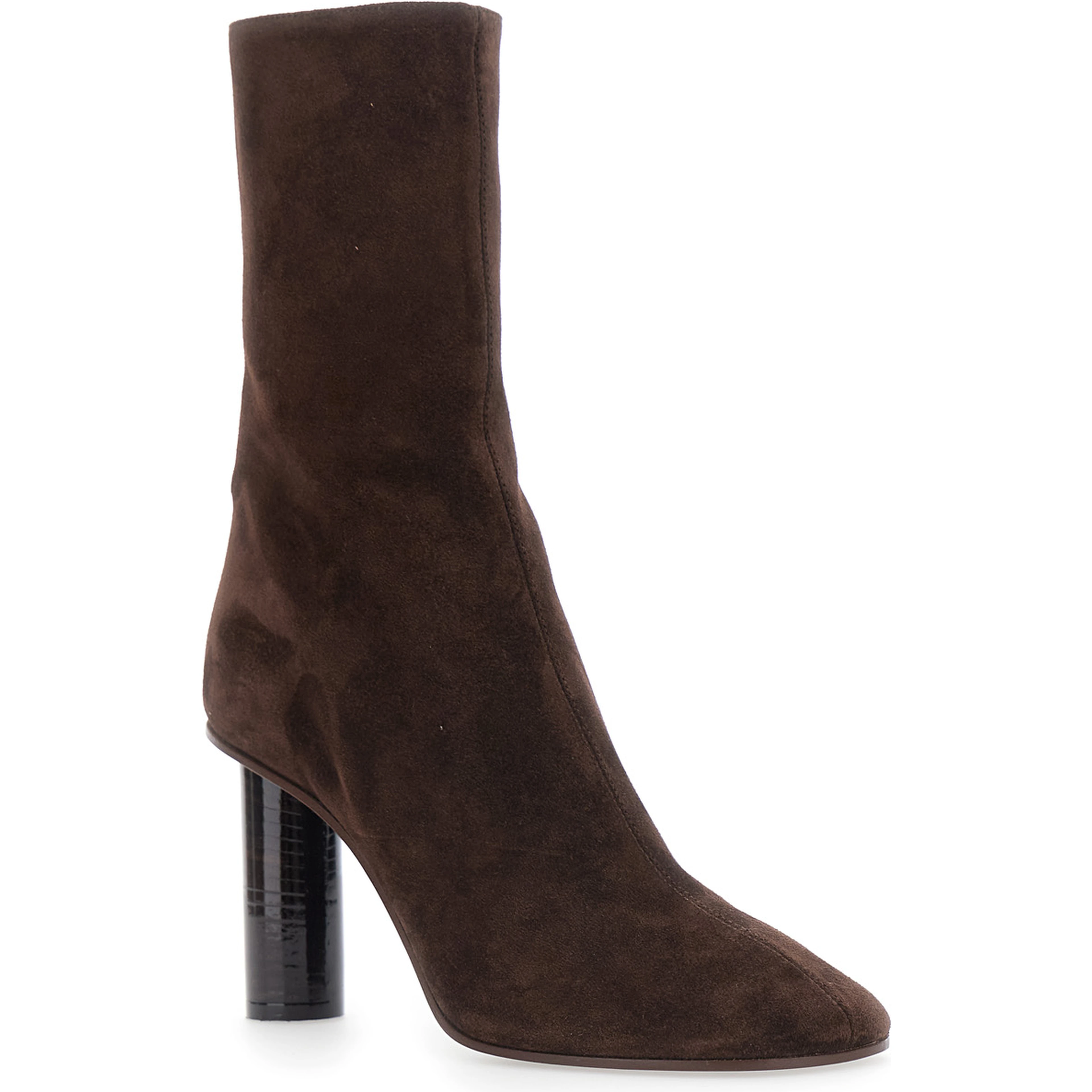 Alice Brown High-heeled ankle boots with zip closure in suede for women