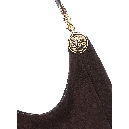 ELLIE LARGE TOTE Bag with metal details and logo, in leather, brown, woman