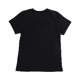 Black T-shirt with round neck and Logo lettering on the front in cotton Boy