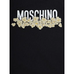 Black T-shirt with round neck and Logo lettering on the front in cotton Boy