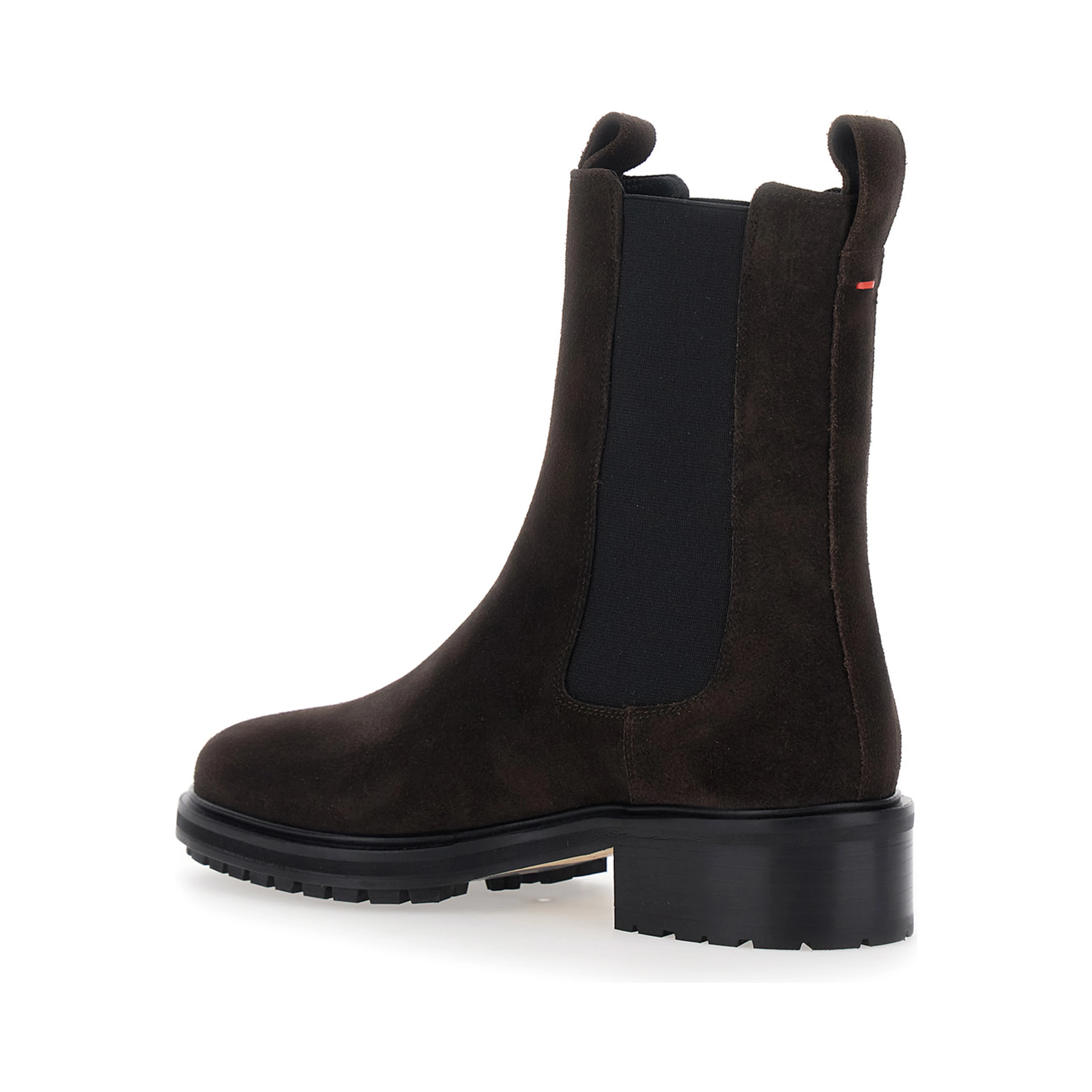 Jack Brown Boots with elasticated details on the side in suede for women