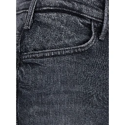 The Hustler Roller Sneak Gray Jeans with logo embroidery on the back and wide leg in denim for women