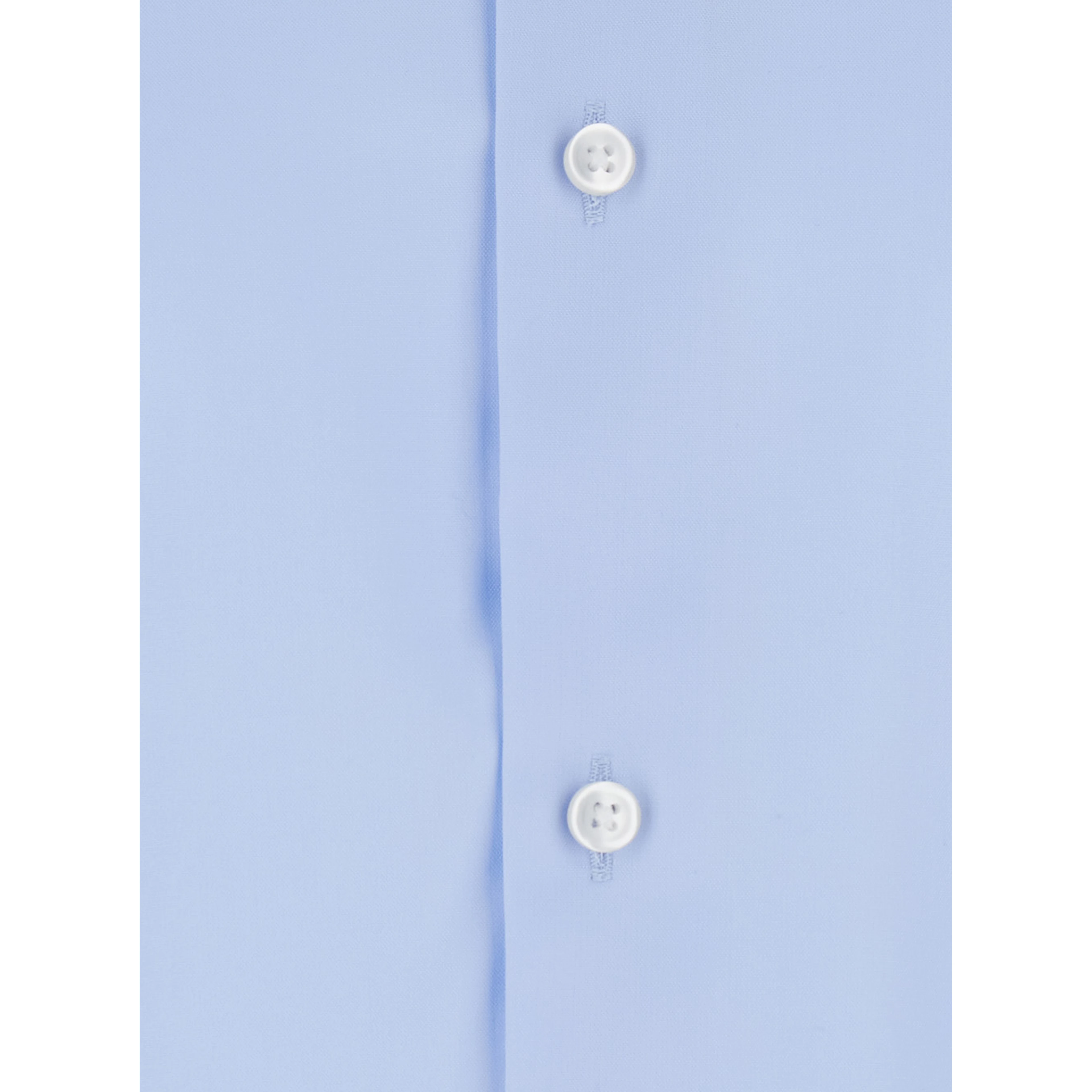 Hank Light blue shirt with classic collar and curved hem in cotton for men