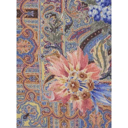 Multicolor Scarf with all-over Paisley Print in Silk for Women