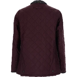 Bordeaux Jacket with classic collar and logo lettering on the front in Tech Fabric men